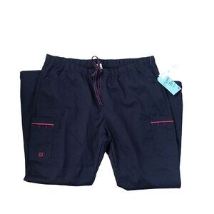 MAEVIN Scrubs Pants Medical  Blue Flex Pima Lycra Free Fit Size 2XL XXL